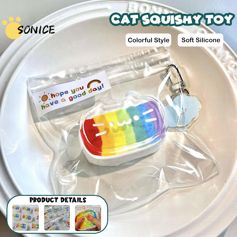 Cat Taba Squishy ของเล่นความเครียด-Relief ของเล่นบีบของเล่นอาหาร Decompress Fidget ของเล่น Taba Cat 