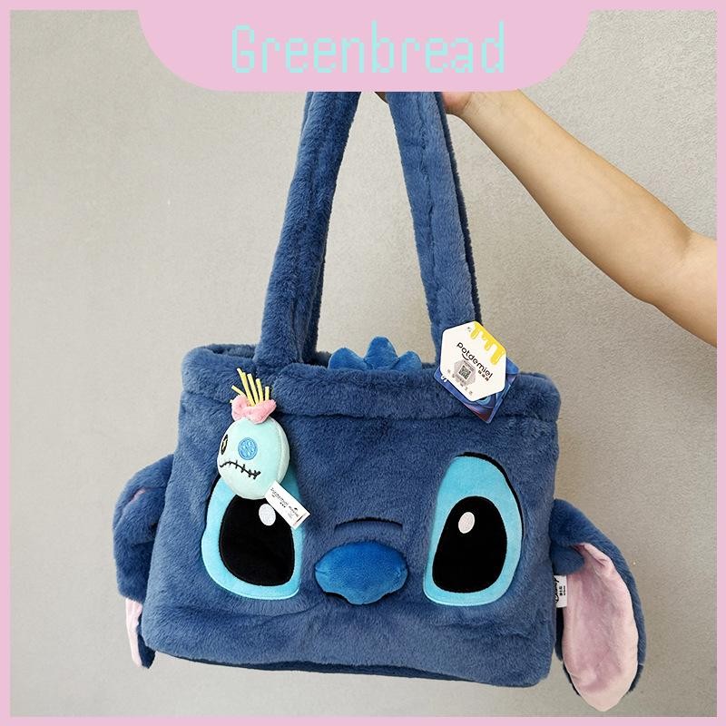 Stitch คุณภาพสูงของแท้กระเป๋าตุ๊กตาน่ารักขนาดใหญ่ความจุ Woody ฤดูใบไม้ร่วงและฤดูหนาว Plush กระเป๋าสะพาย Sullivan Tote Book กระเป๋า
