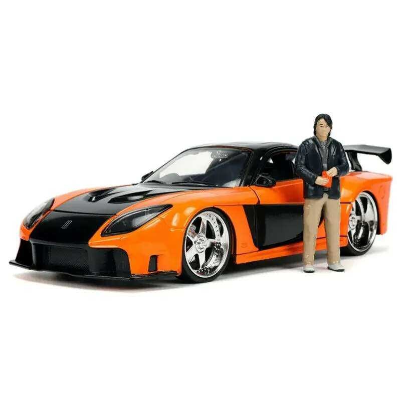 โมเดลรถ ★ Jada 1:24 Fast And Furious 1970 Dodge Charger R/T Toyota 1995 Mazda Rx-7 โมเดลโลหะหล่