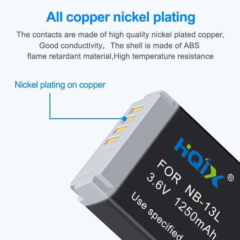 ▥ HQIX สําหรับ Canon Powershot G1 Gx5 G5x II G7 X Mark III Gx9 Sx620 Sx730 Sx740 Sx720 กล้อง Nb