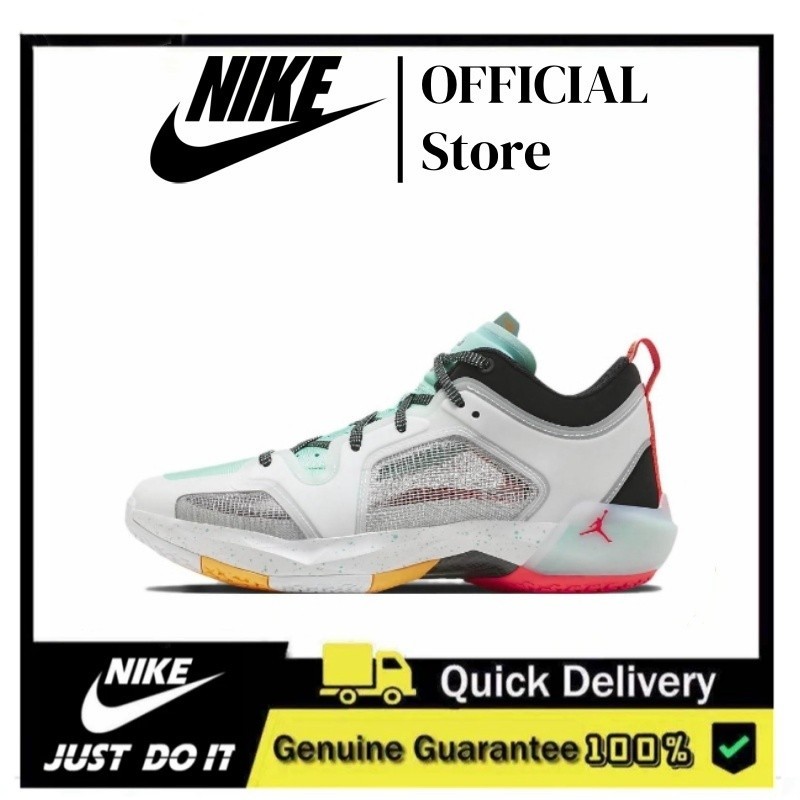 ♞(เคาน์เตอร์ของแท้)Nike Air Jordan 37 Low "XDR" เซลล์ระบายอากาศ กันลื่น ลดแรงกระแทก รองเท้าบาสเกตบอ