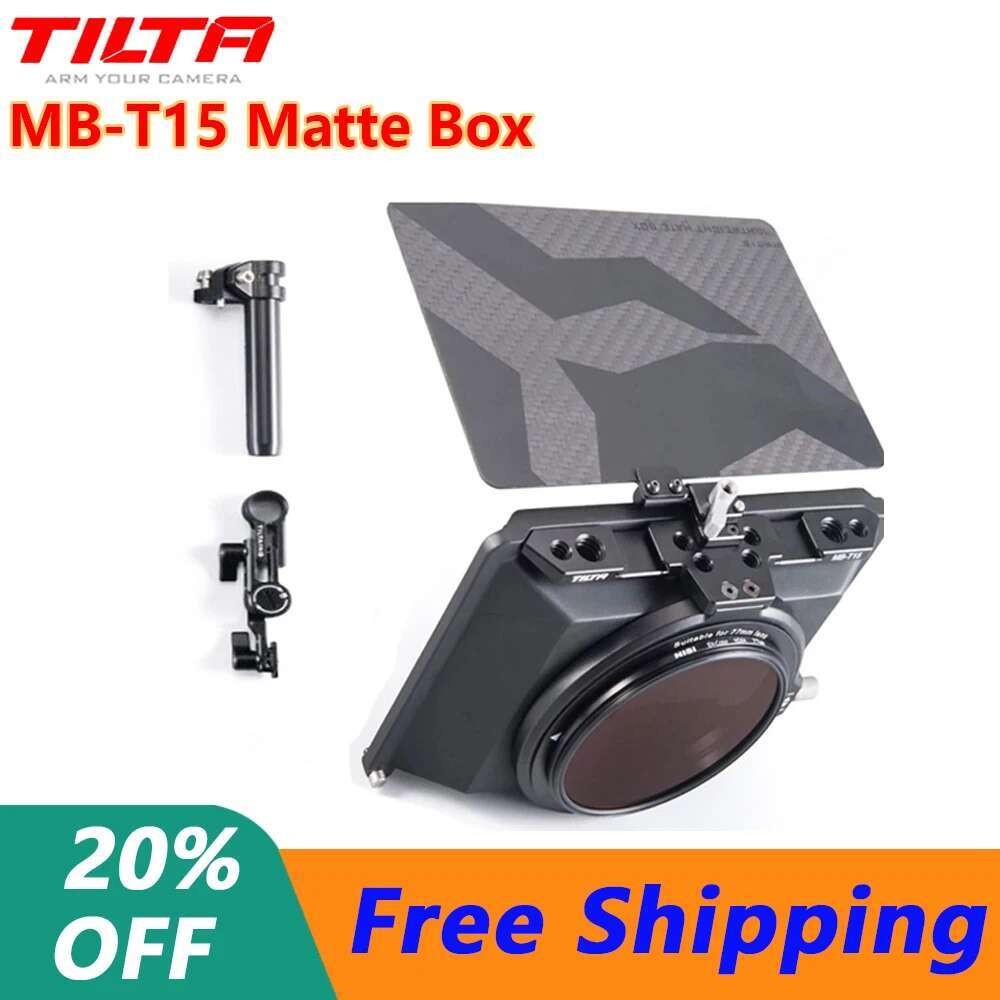ขายร้อน Tilta MB-T15 Mini Matte Box 4*5.65 สําหรับกล้อง DSLR Mirrorless เลนส์อุปกรณ์เสริมใช้สําหรับ 