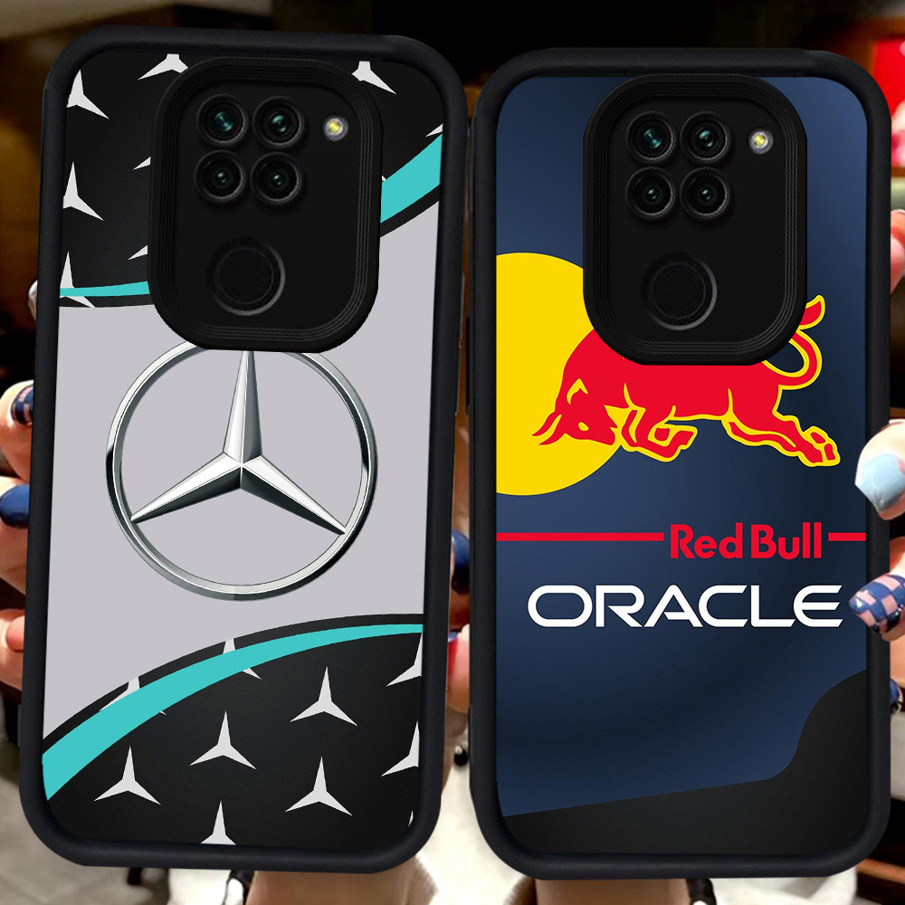 ปลอกสีดําสําหรับโลโก้ทีม Xiaomi Redmi Note 8 9S 9 Pro Max H19 F1