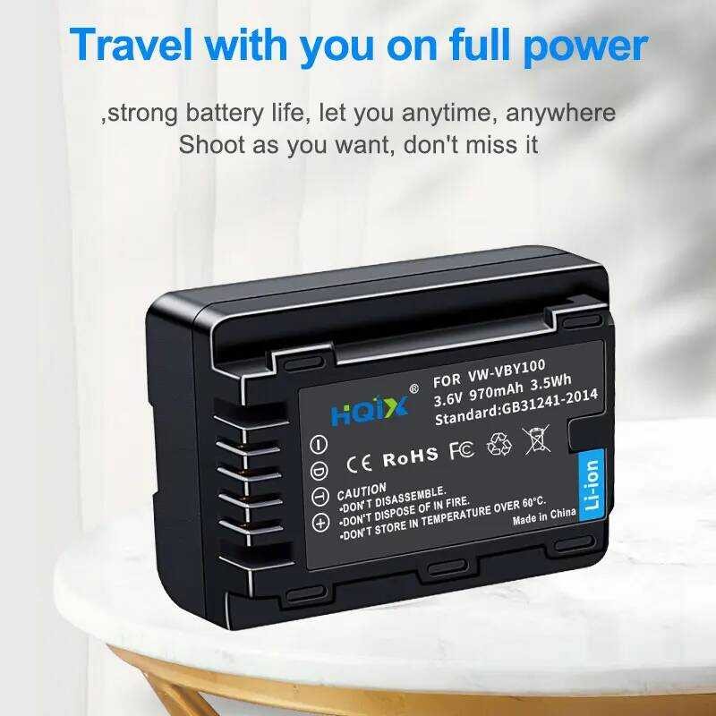 ▥ HQIX สําหรับ  Hc-V130 Hc-V100 Hc-V110gk-K กล้อง Vw-Vby100 Charger แบตเตอรี่