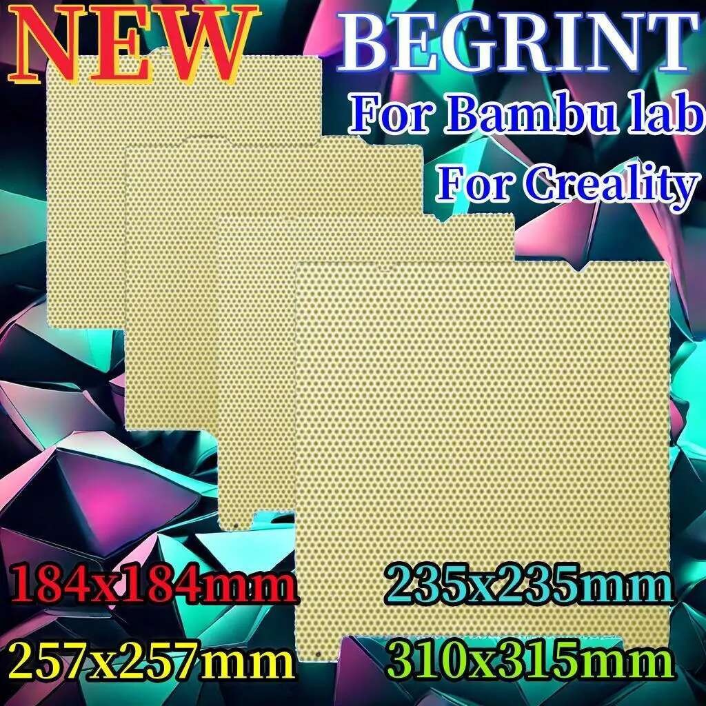 ใหม่ PEI รังผึ้ง PEI สแควร์สําหรับ Bambulab A1 Creality K1 เตียง Creality Ender 3 V3 Se ชิ้นส่วน Pei