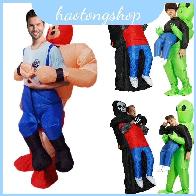 Unique Green/ดํา/เบจ Azrael/wrestler/et Costume Inflatable