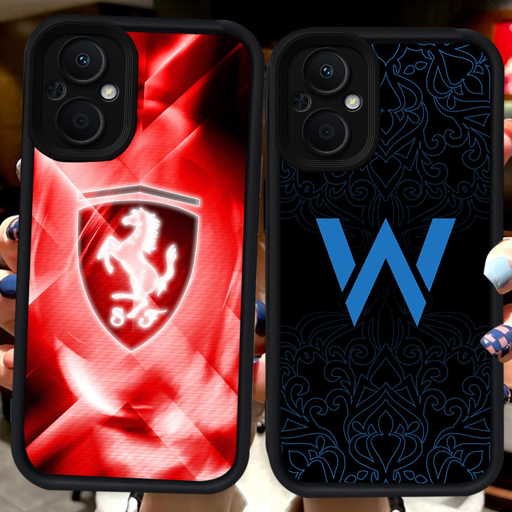 ปลอกสีดําสําหรับ OPPO Reno 7Z 8Z ค้นหา X5 8 7 Lite 5G H19 F1 โลโก้ทีม