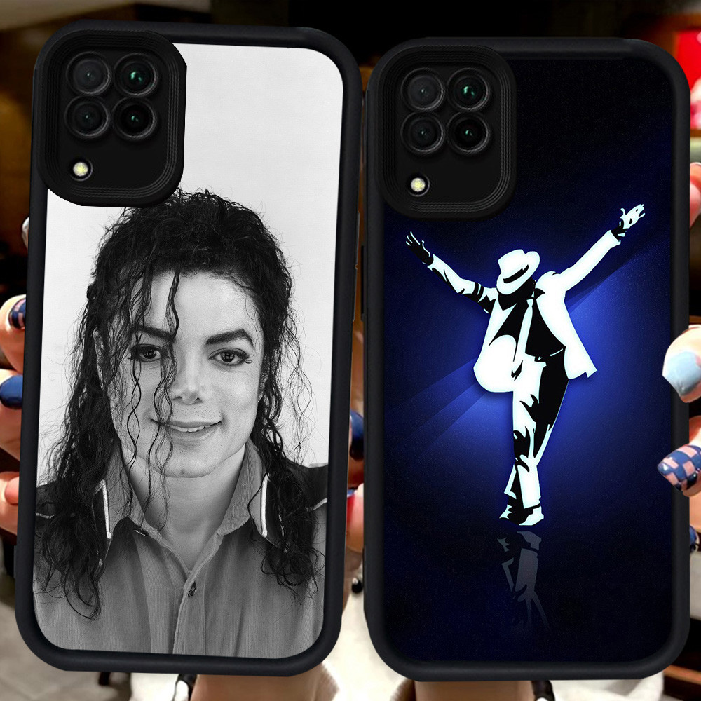 ปลอกสีดําสําหรับ Samsung A04 A05 A06 J7 J2 Prime F04 A22 A12 A04E M04 Pro 5G H123 Michael Jackson