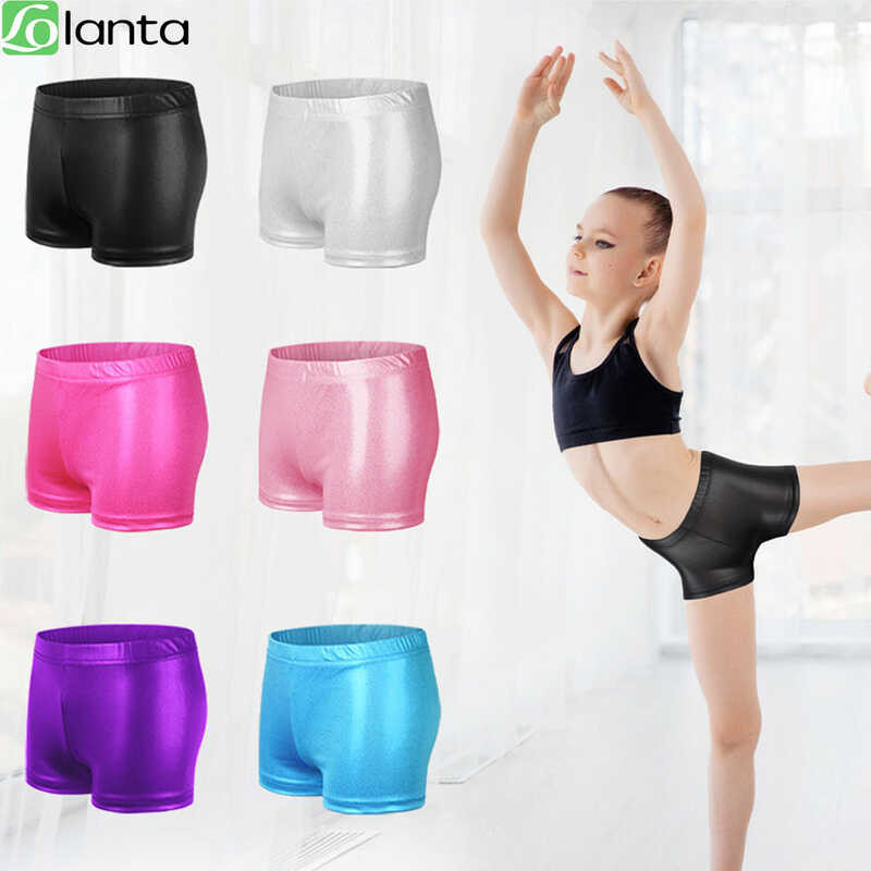 LY Lolanta 4-12 Years Kids Girls Gymnastic Shorts Spandex Hot Pants Dance Shorts Children Ballet Da