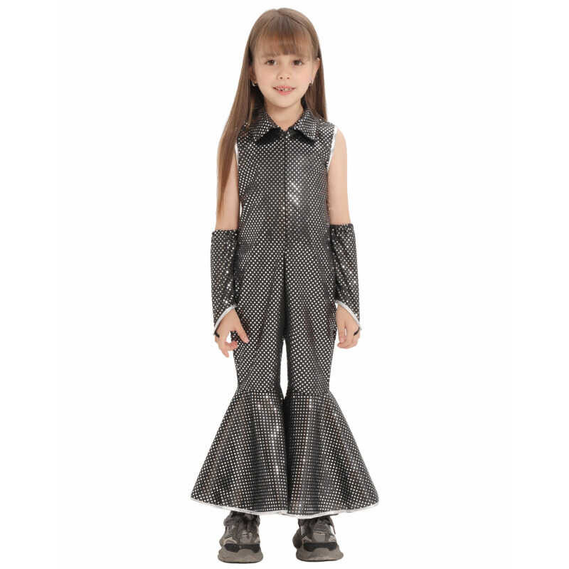 LY Kis Girl 1960'S 70'S 80'S Hippies Disco Costumes Cosplay Chilren's Hippies Dance Outfits Hallowe