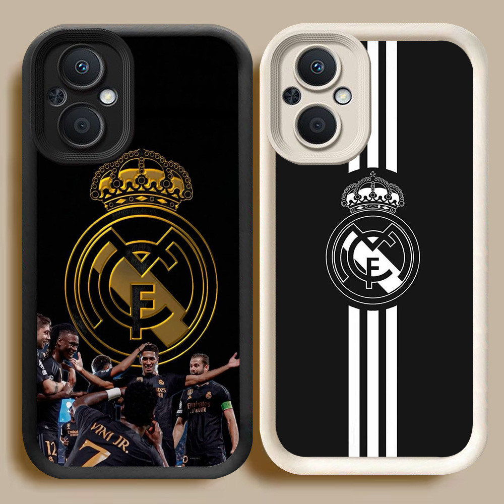 BI98 Real-Madrid Casing สําหรับ OPPO Reno 7Z 8Z 7 Lite 5G สีขาวสีดํา