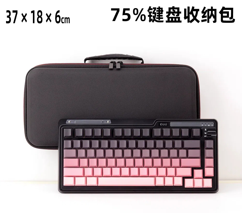 กระเป๋าคีย์บอร์ด Eva เปลือกแข็งเหมาะสําหรับ Kzzi 75% ติดตั้ง Universal Mechanical Keyboard Travel St