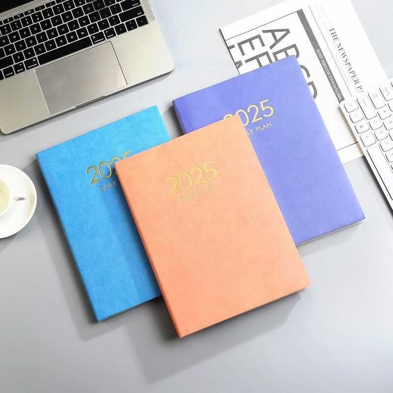 LY 2025 Agenda Organizer Daily Week Plan A4 Noteboo 365 Days Notepad Diary Monthly Planner Office S