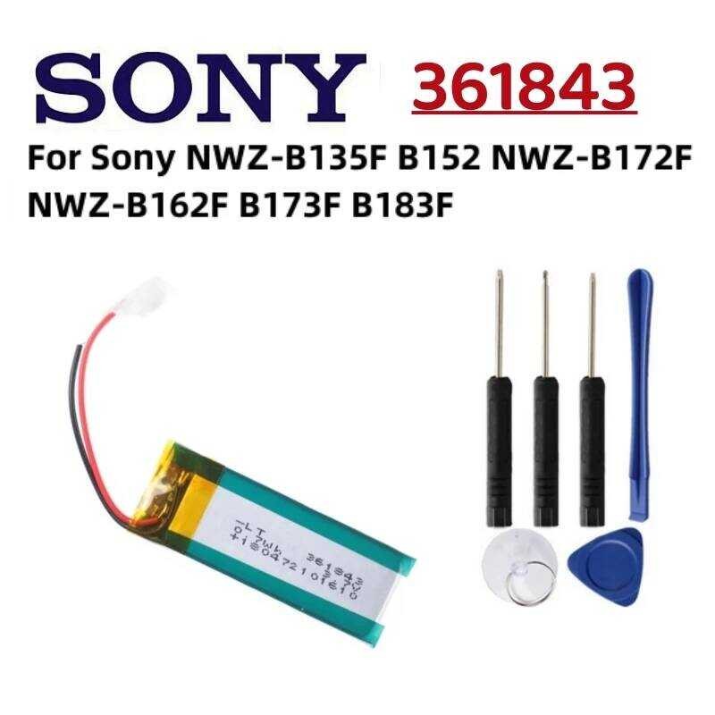 ▥ 180Mah 361843 สําหรับแบตเตอรี่สําหรับ Sony Nwz-B135f B152 Nwz-B172f Nwz-B162f B173f B183f Mp3