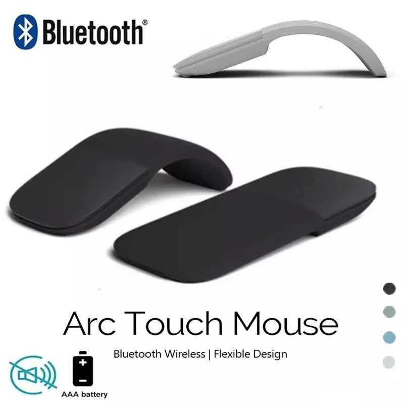 บลูทูธพับเมาส์ไร้สายพับ Arc Touch Mini Mice Ergonomic Utra บางเงียบ Gamer เมาส์สําหรับแล็ปท็อป PC Mac