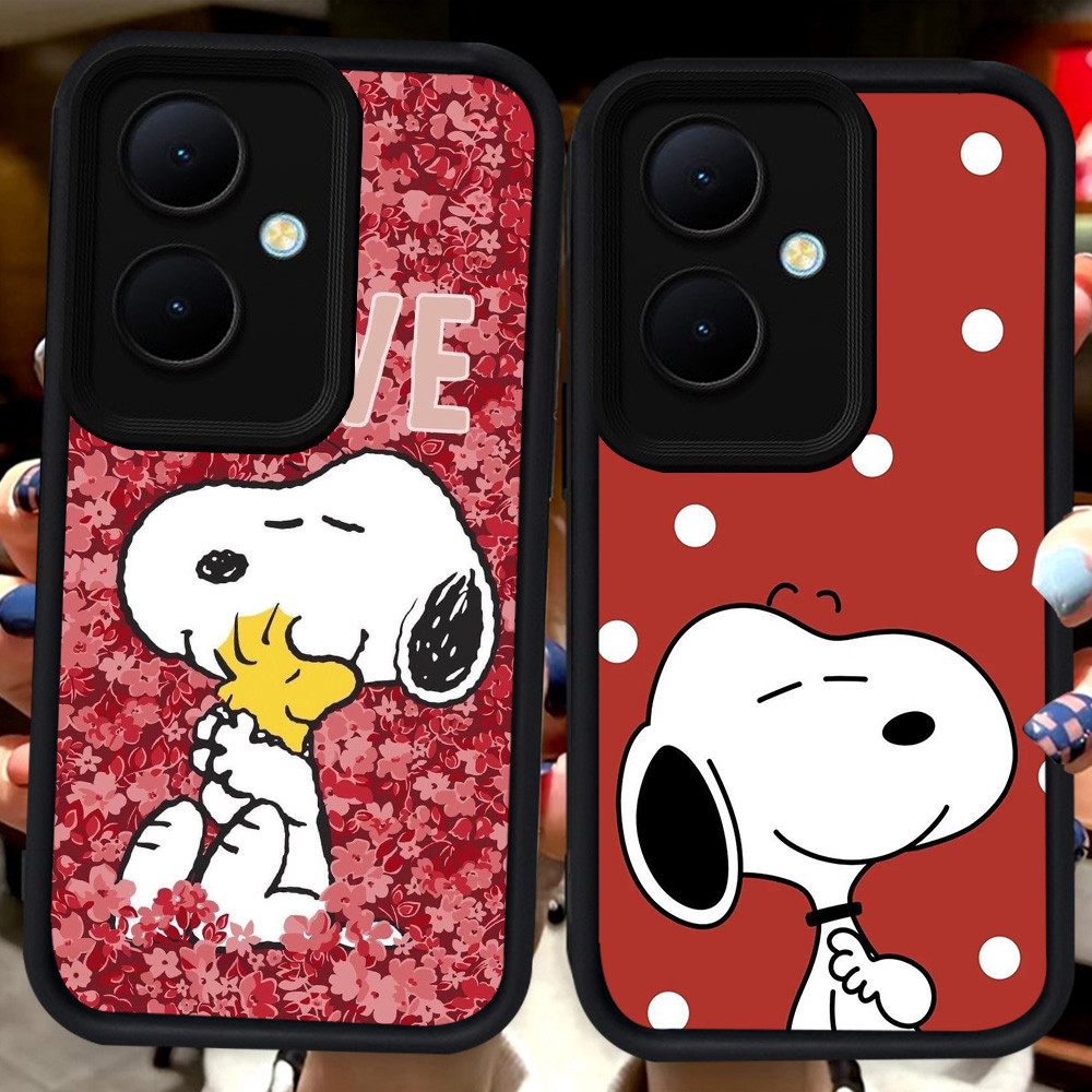 ปลอกสีดําสําหรับ OPPO Reno 11F 10 13F 8T 11 Pro 5G H87 Snoopy