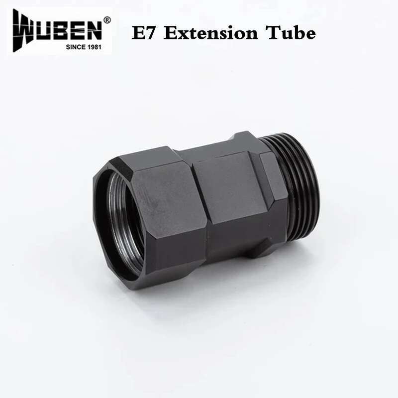 WUBEN E7 หลอดขยายสําหรับ E7 ไฟหน้าสําหรับ 18650 แบตเตอรี่ Extender เพิ่มความอดทนสําหรับกลางแจ้ง Camp
