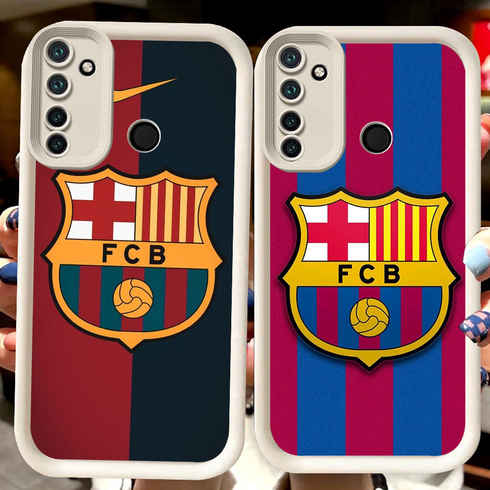 H71 Barcelona สีขาวสําหรับ Realme Narzo 10A 5i 9i C75 7i 6i C17 C2s C2 5s 10 20A 5 14 14T 14X C71 C7