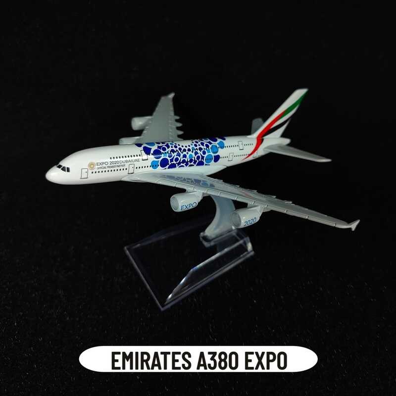 LY Scale 1:400 Metal Diecast Plane Model FLY EMIRATES A380 EXPO Aires Replica 16Cm Boeing Airbus Ai