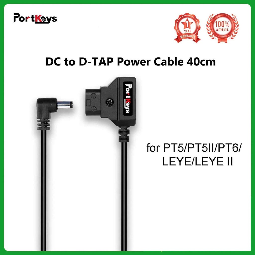 ขายร้อน Portkeys DC ถึง D-TAP สายไฟ 40 ซม.สําหรับจอภาพ PT5/PT5II/PT6/LEYE/LEYE II
