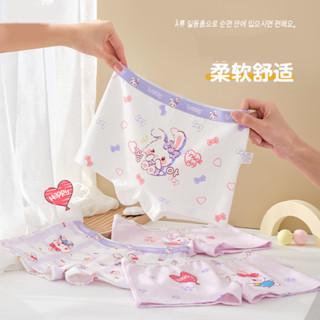 กางเกงในเด็กหญิง 4 ชิ้นของชุดชั้นในเด็กกางเกงชั้นในการ์ตูนชุ…