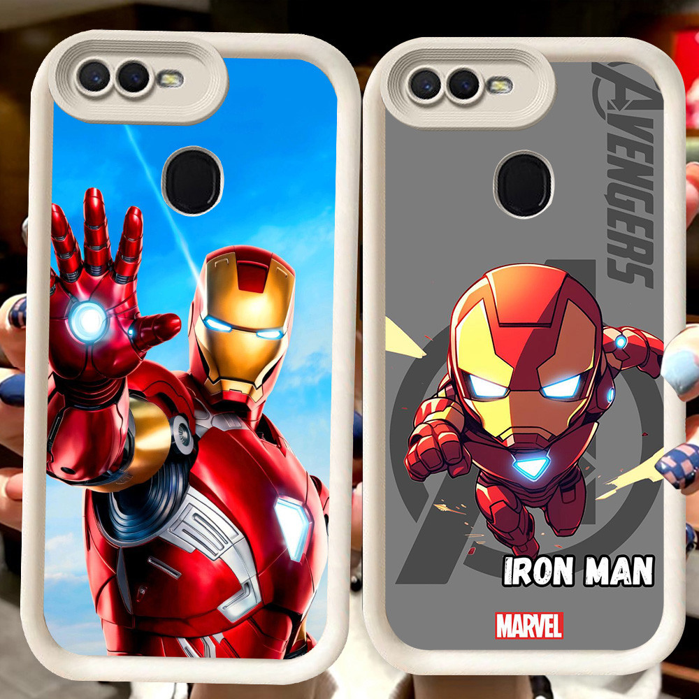 H46 Iron ManปลอกสีขาวสําหรับOPPO F9 A12s A5S A1K A5 A3S A12E A7 A12 F7 F5 Pro A11K