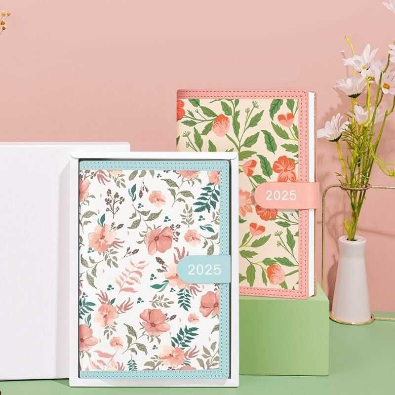 LY 2025 Year Agenda Planner Organizer A5 Monthly Weekly Plan Office Diary Wer Cover Notebook Schedu