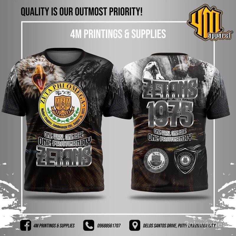 ♞【High quality】(All sizes are in stock)   Zeta Phi Omega T-shirt 47th Anniversary Full sublimation