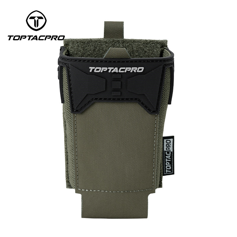 TOPTACPRO Tactic 556 กระเป๋า Mag เดี่ยวพร้อมซีลกาว PVC วาดด่วน Cordura MOLLE Tactic Mag Holder 8537