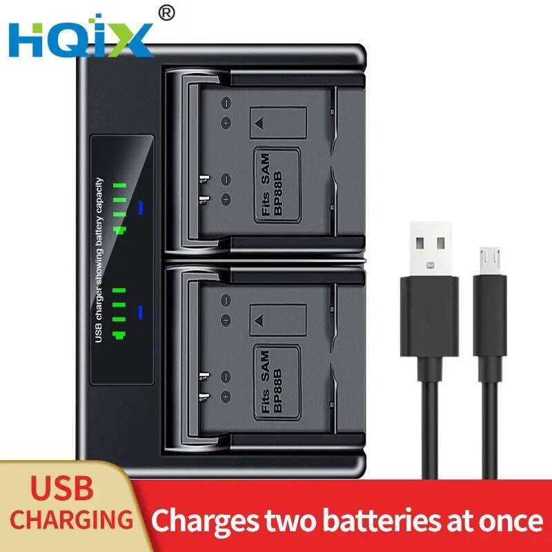 ❃ Hqix ที่ชาร์จแบตเตอร์รี่คู่สำหรับ Samsung Mv900 Mv900f กล้อง Bp-88B