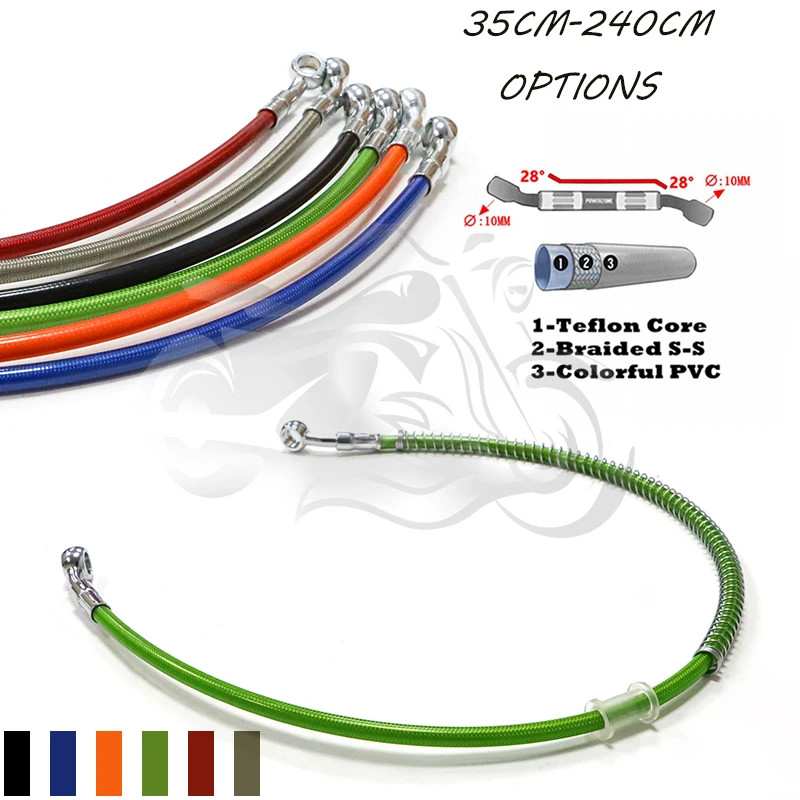 35-240 ซม.M10 รถจักรยานยนต์ Universal เบรคน้ํามันท่อท่อท่อสําหรับ CB CBR 300R 500R 400R CBR650R 250R