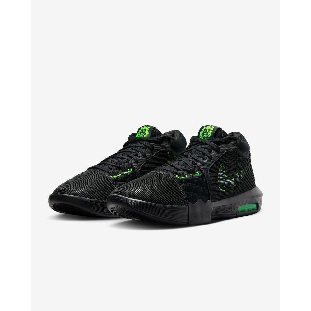 ♞รองเท้า Nike LeBron Witness 8 EP ใหม่ - สีดํา/โวลต์ (FB2237-002) GFD