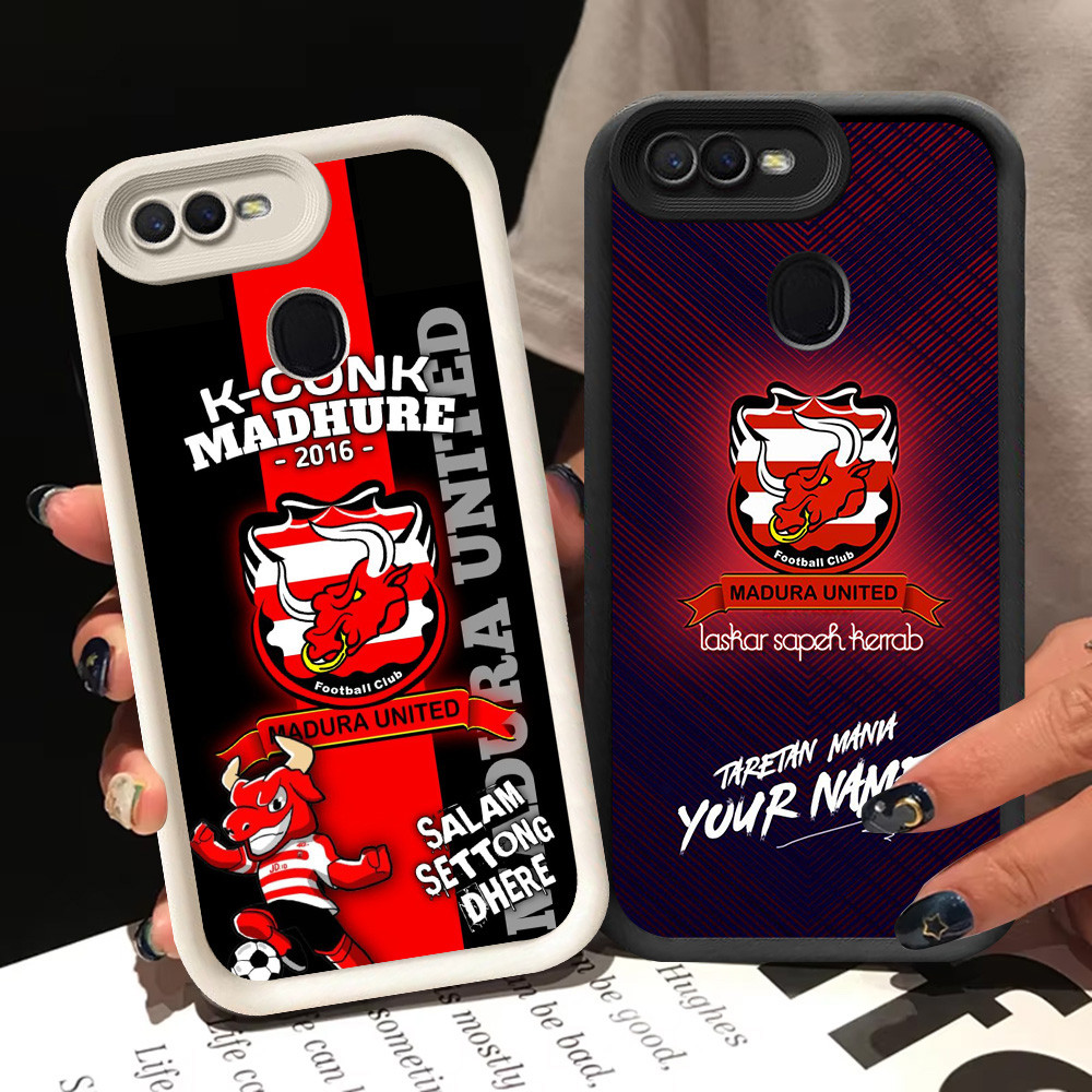 BI87 Madura United FC Casing สําหรับ OPPO A11K A12s A12 A7 F5 F7 F9 Pro A5S สีขาวสีดํา