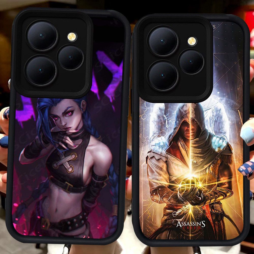 ปลอกสีดําสําหรับ ITEL S23 RS4 A80 A50 P55 P65 A90 A70 5G City 100 H92 Fortnite