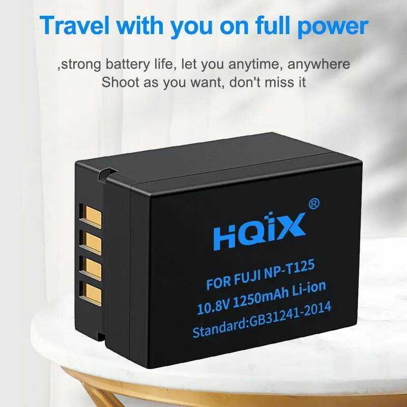 ▥ HQIX สําหรับ Fujifilm Gfx50s Gfx50r Gfx100 กล้อง Np-T125 Charger แบตเตอรี่