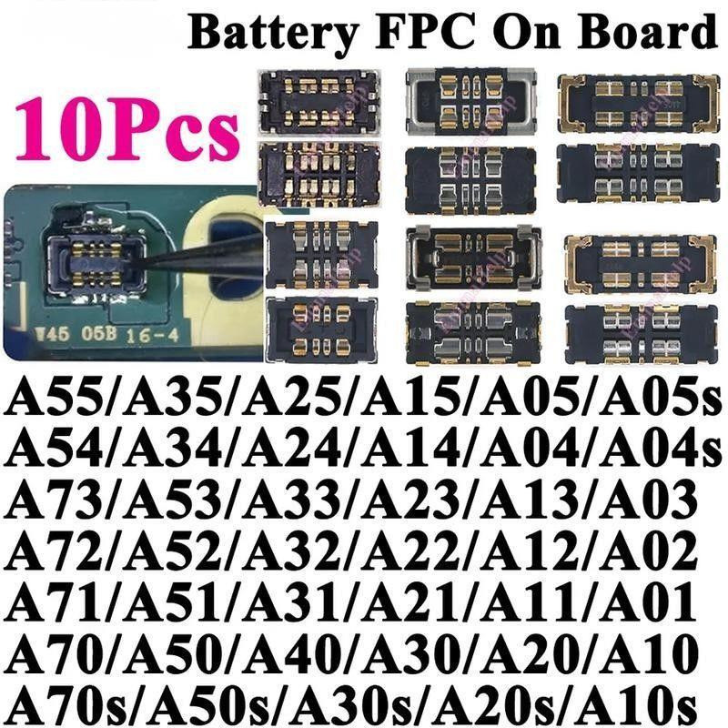 10 ชิ้นแบตเตอรี่ FPC Connector Flex คลิปสําหรับ Samsung A55 A35 A06 A15 A54 A34 A53 A23 A13 A14 A52 A32 A12 A52s A30s A70s A50s A51 แบตเตอรี่เชื่อมต่อ ราคา ถูกที่สุด ดีลบีเคเค