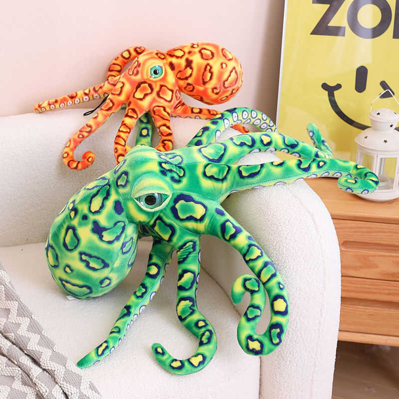 LY Realistic Colorful Stuffed Octopus Plush Toy Stuffed Animals Toy Home Decorate