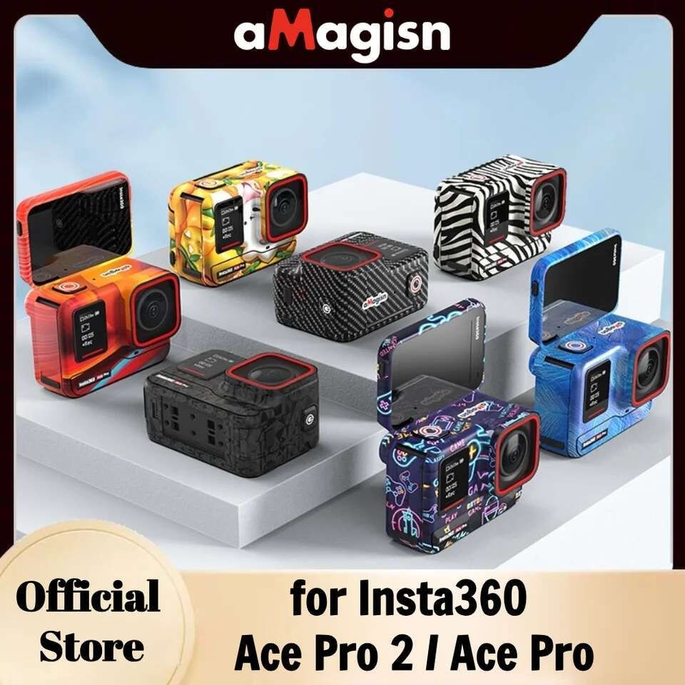 AMagisn สติกเกอร์ตัวกล้องสําหรับ Insta360 Ace Pro 2 / Ace Pro, สีสันตกแต่งผิวป้องกันฟิล์มสําหรับ Ins
