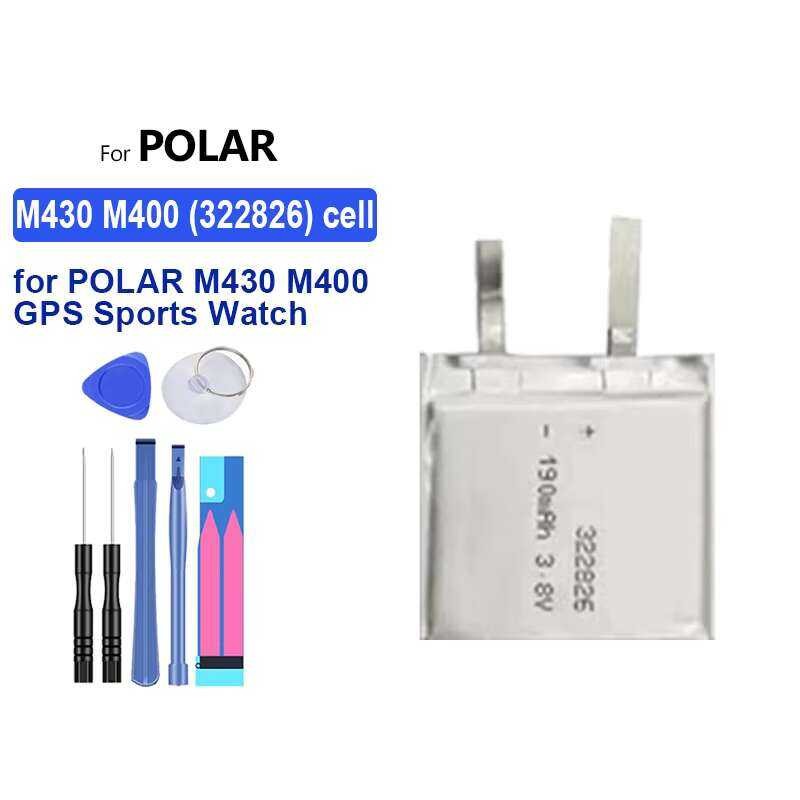 190mAh GPS Sports Watch แบตเตอรี่ for POLAR M430 M400 - Durable