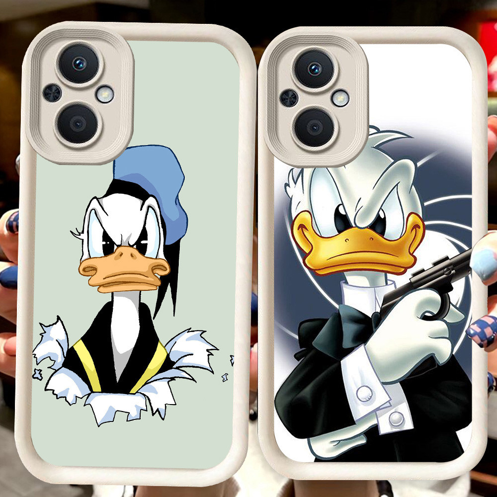 H128 Donald Duck ปลอกสีขาวสําหรับ OPPO Reno 8Z 7 7Z ค้นหา X5 8 Lite 5G