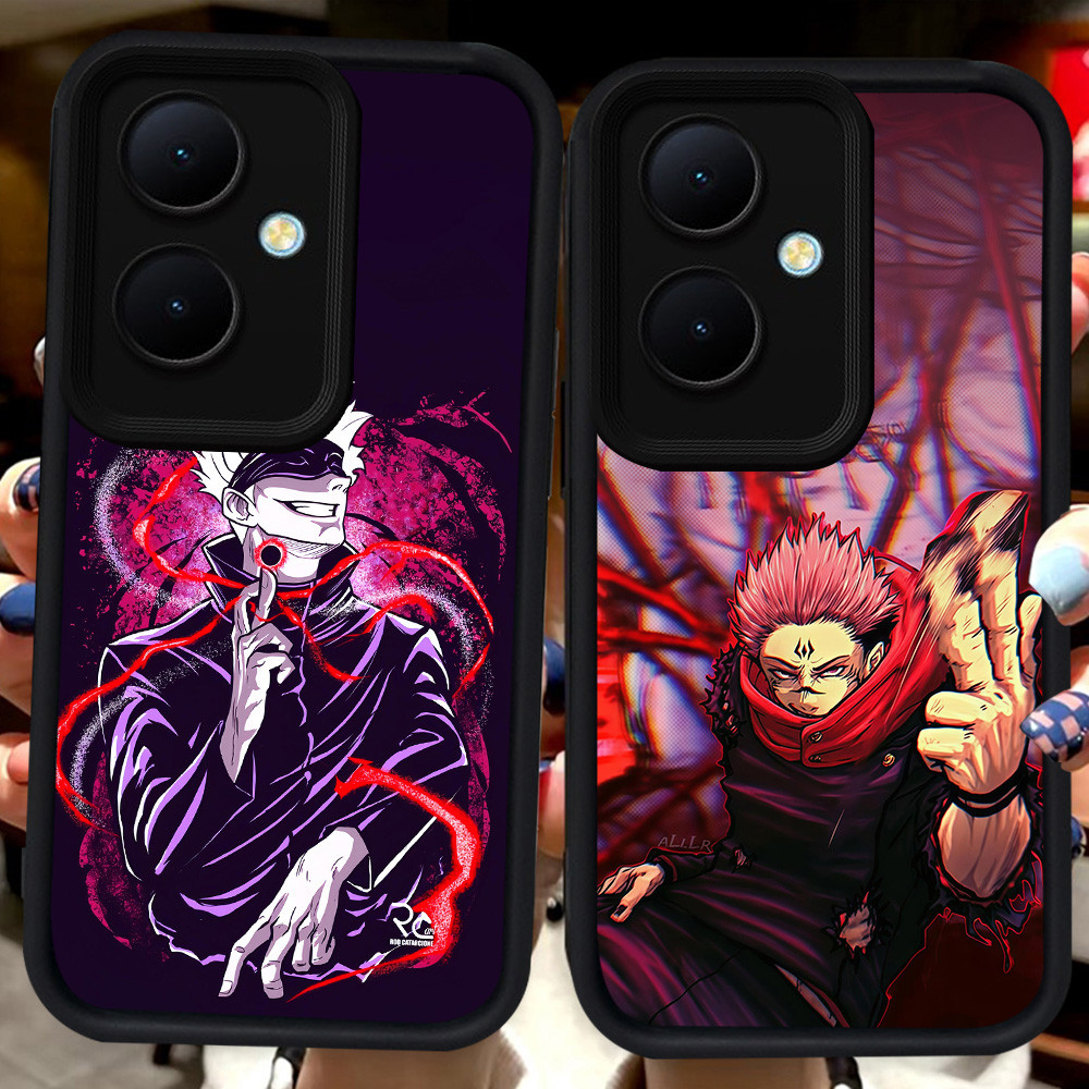 ปลอกสีดําสําหรับ OPPO Reno 11F 10 13F 8T 11 Pro 5G H66 Jujutsu Kaisen