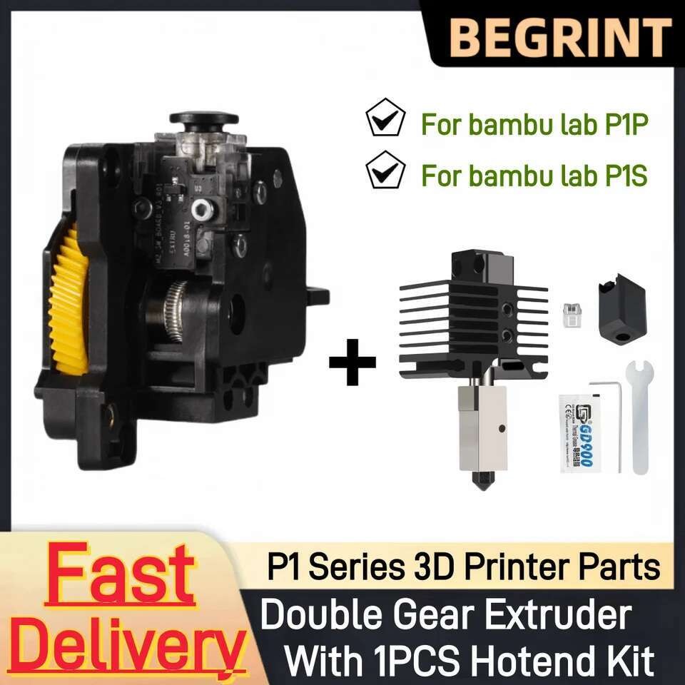 สําหรับBambu Lab P1S P1P Fully Extruder Dualเกียร์ Extrusionมอเตอร์เหล็กชุบแข็งชุดHotendสําหรับP1P/P1S 3Dชิ้นส่วนเครื่องพิมพ์