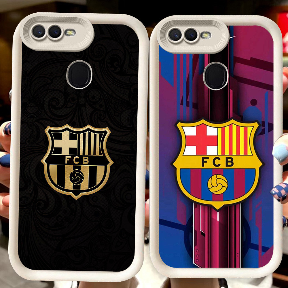 H48 FC Barcelona สีขาวสําหรับ OPPO F9 A12s A5S A1K A5 A3S A12E A7 A12 F7 F5 Pro
