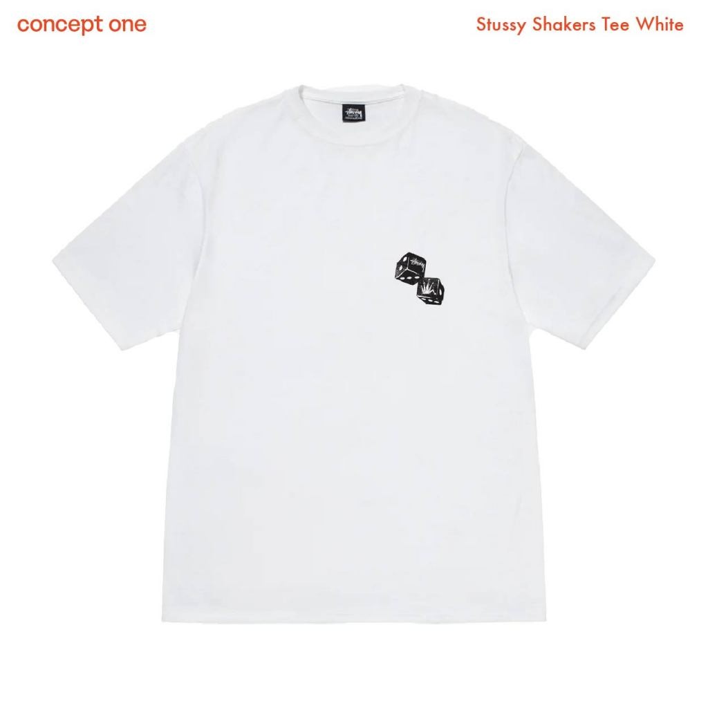 ♞,♘,♙Conceptone Stussy Shakers Tee White เสื้อยืด RDH