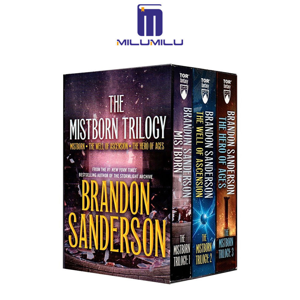 Mistborn Trilogy Boxed Set Brandon Sanderson หนังสือนวนิยายวรรณกรรมภาษาอังกฤษต้นฉบับ