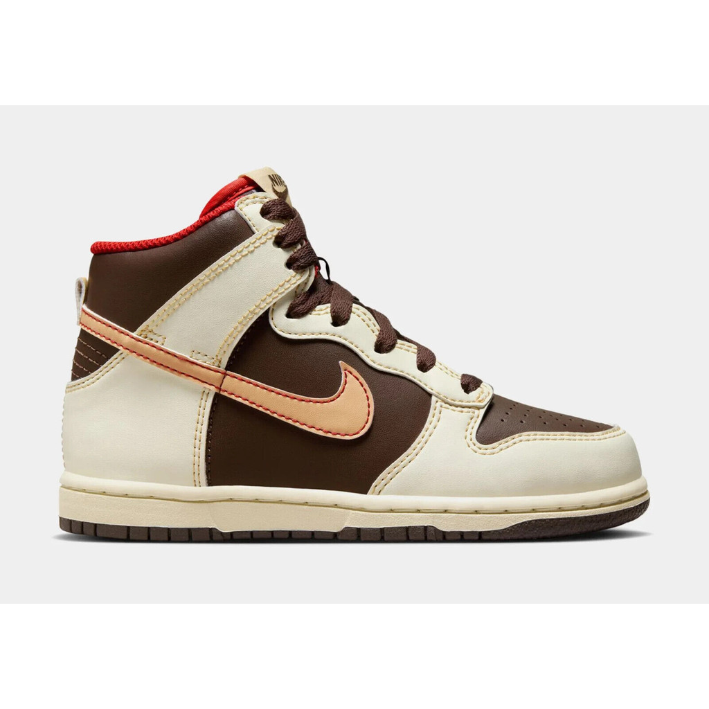♞,♘,♙Nike Pre School (PS) Dunk High Brown Tan GFD