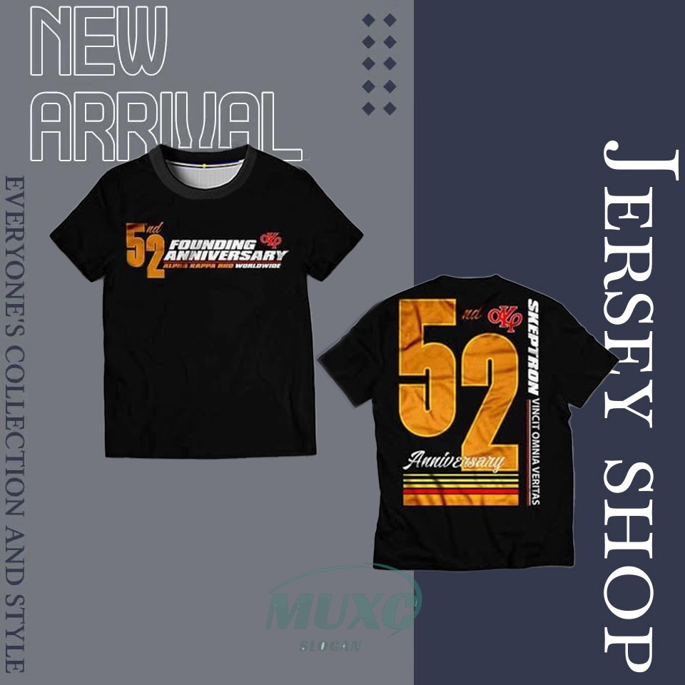2025 ยี่ห้อใหม่ 52nd Anniversary AKP Alpha Kappa Rho Fully Sublimated Fraternity เสื้อ 3D พิมพ์เสื้อ