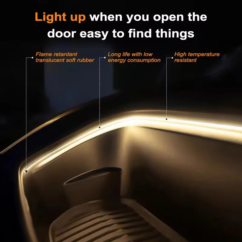 （ ท้องถิ่น ）2/4m รถความสว่างสูง Trunk Ambient Light ตกแต่งภายในสายไฟ Led ฟรีการตรวจจับอัตโนมัติ Tailgate Light Strip ราคา ถูกที่สุด ดีลบีเคเค แกลเลอรีภาพที่ 9