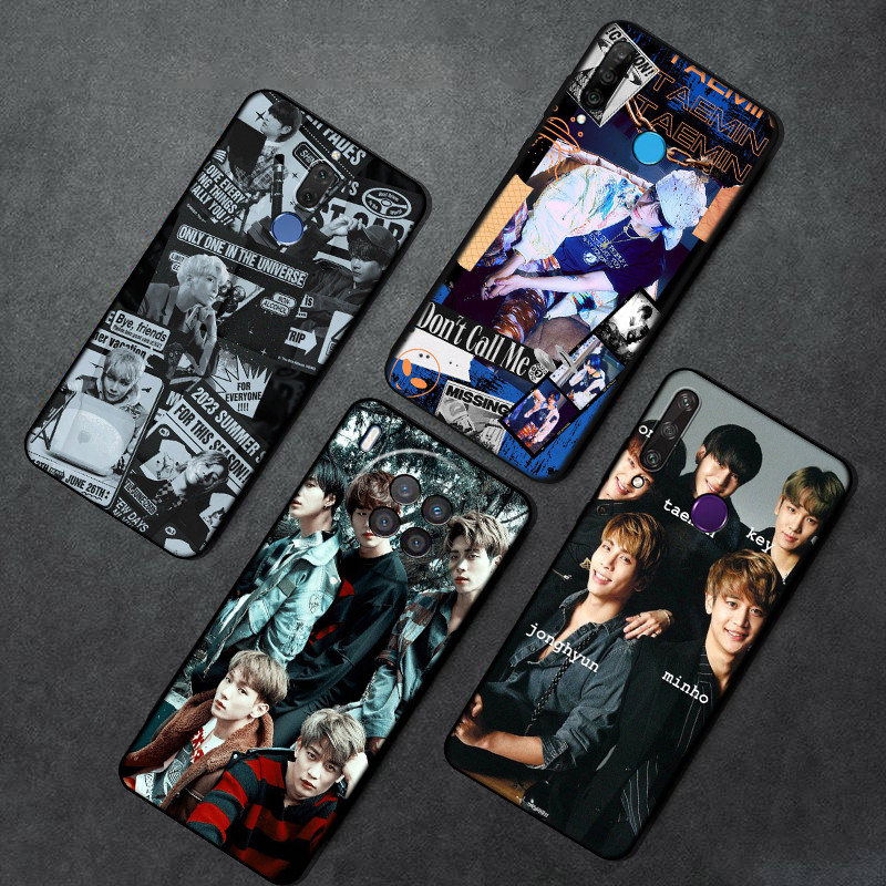 เคสโทรศัพท์สีดําแบบนุ่มสําหรับ Huawei P10 P20 P30 P40 Lite Y5P Y6P Y7A Y9A Y5 Y6 Pro Y6S 24KZ SHINee