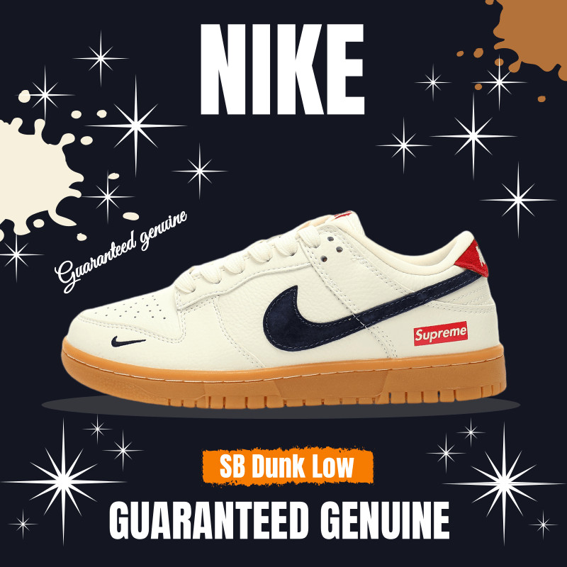 ♞,♘,♙（จัดส่งฟรี）Supreme x Nike By You SB Dunk Low Retro SP รองเท้าวิ่ง รองเท้า nike JH8310-945 AGD